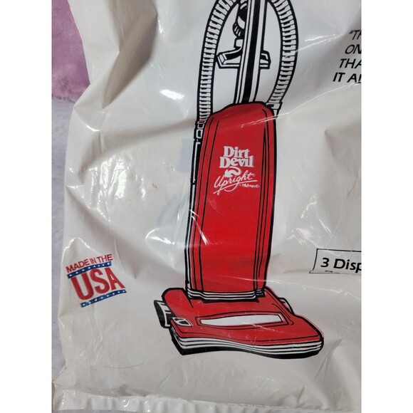 Official Authentic Brand New Sealed Dirt Devil Upright Vacuum Bags Pack of 2 - Picture 4 of 6